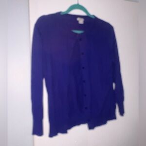 Vibrant JCrew bright Blue cardigan Garment
